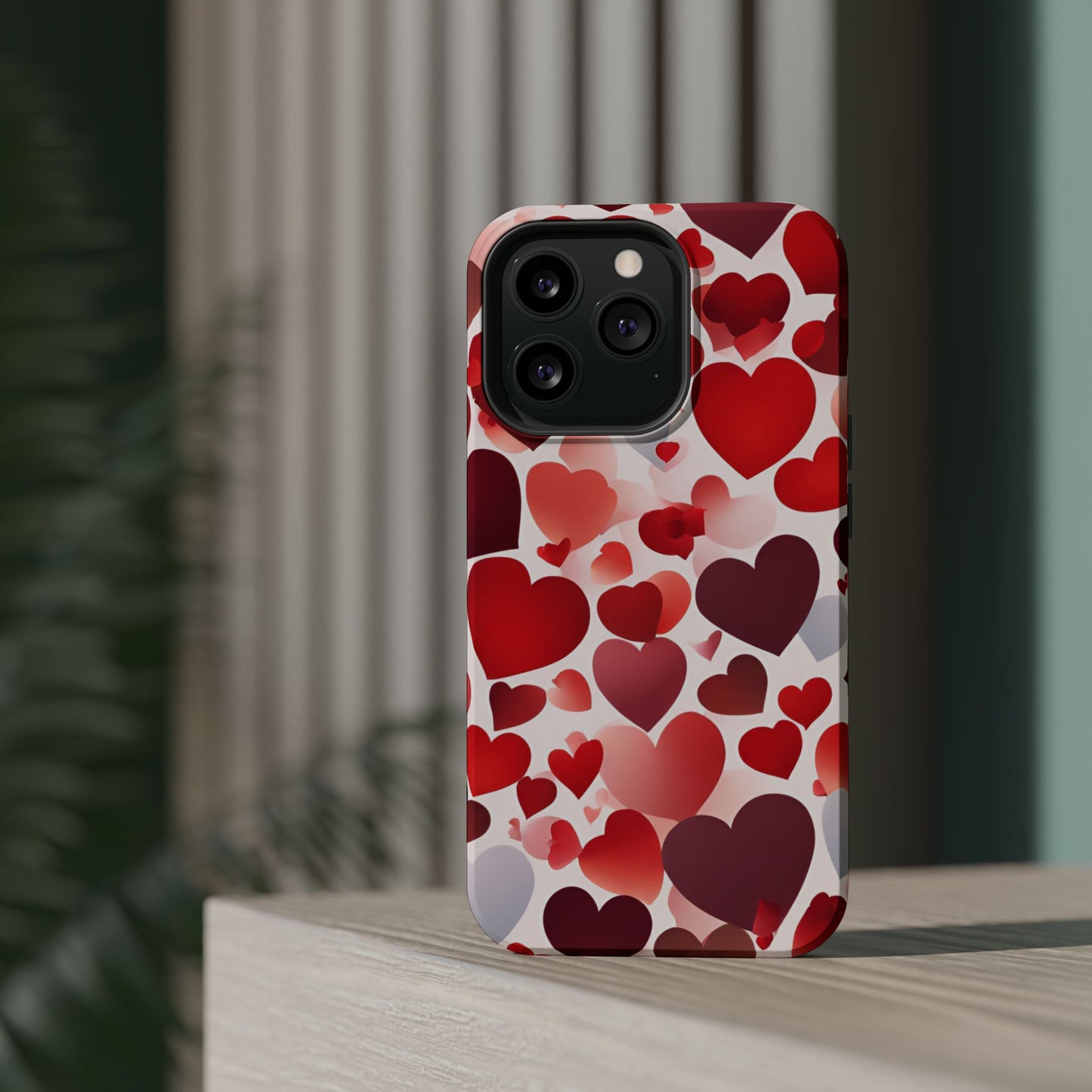 MagSafe Case: Romantic Red Heart Gradient Case