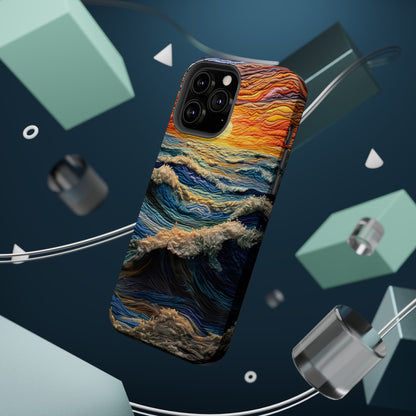 Ocean Sunset Tapestry Waves – MagSafe iPhone Series Case