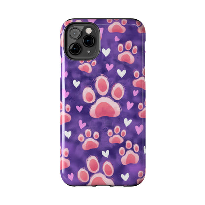 Bold Paw Print iPhone Case - Vibrant Pet-Themed Protective Cover