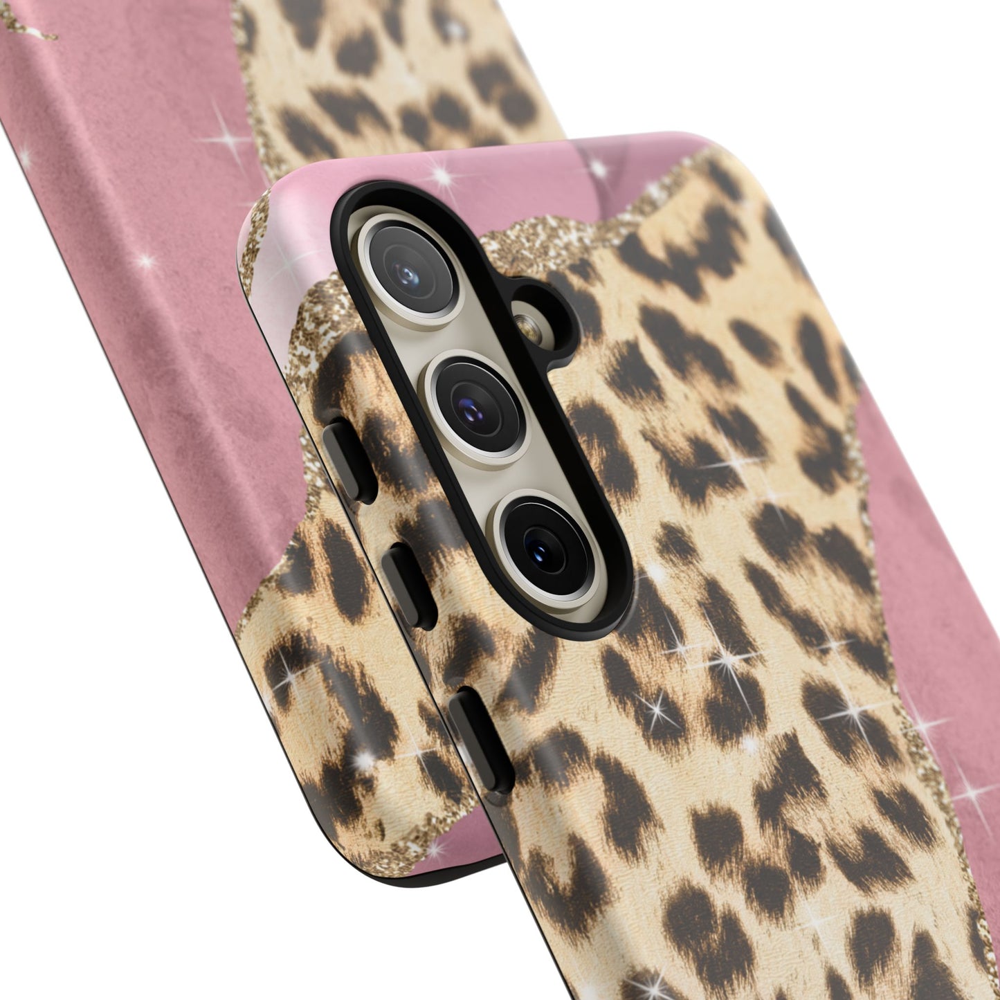 Pink Glam Leopard - Samsung Galaxy Series Case with Glitter Accents