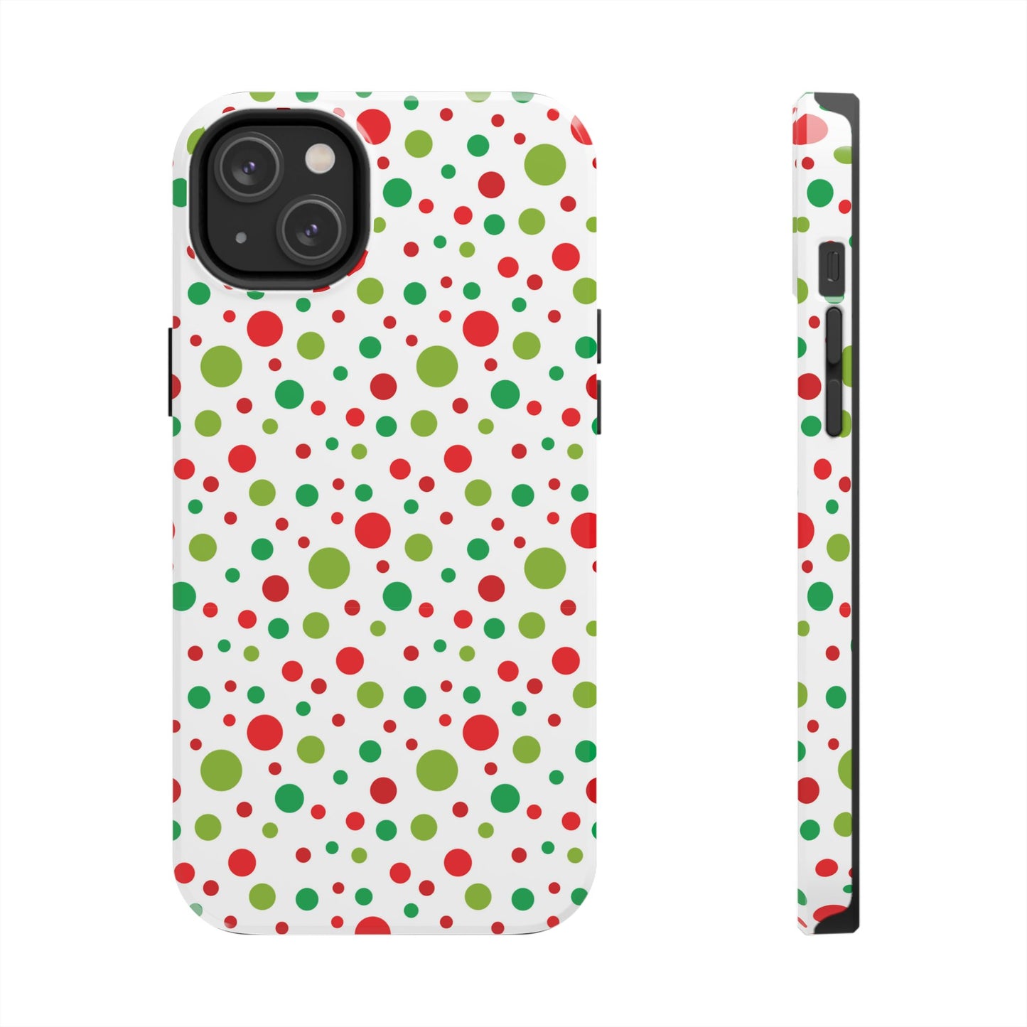 Red & Green Christmas Polka Dots – iPhone Case