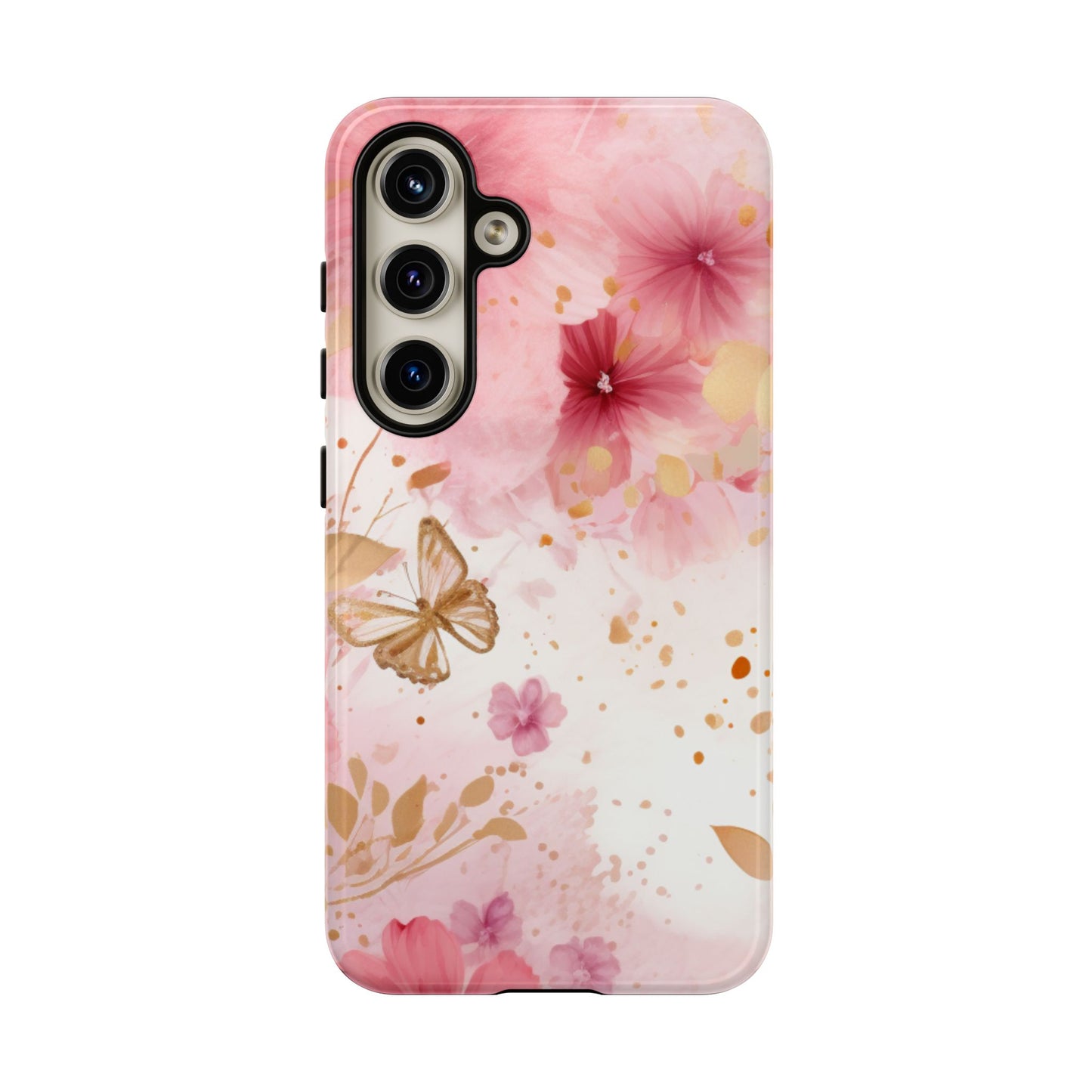 Blush Pink Floral Butterfly - Samsung Galaxy Case