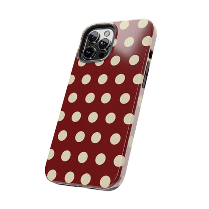 Classic Red & Cream Polka Dots - iPhone Case