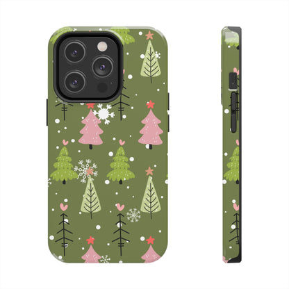 Whimsical Christmas Tree Pattern – iPhone Series Case