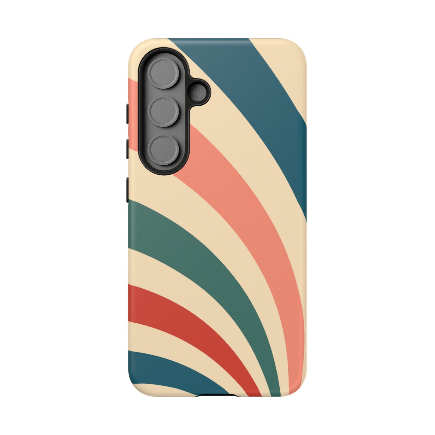Retro Sunburst Swirl Samsung Galaxy Case – Dual-Layer Protection with Bold 70s Vibes