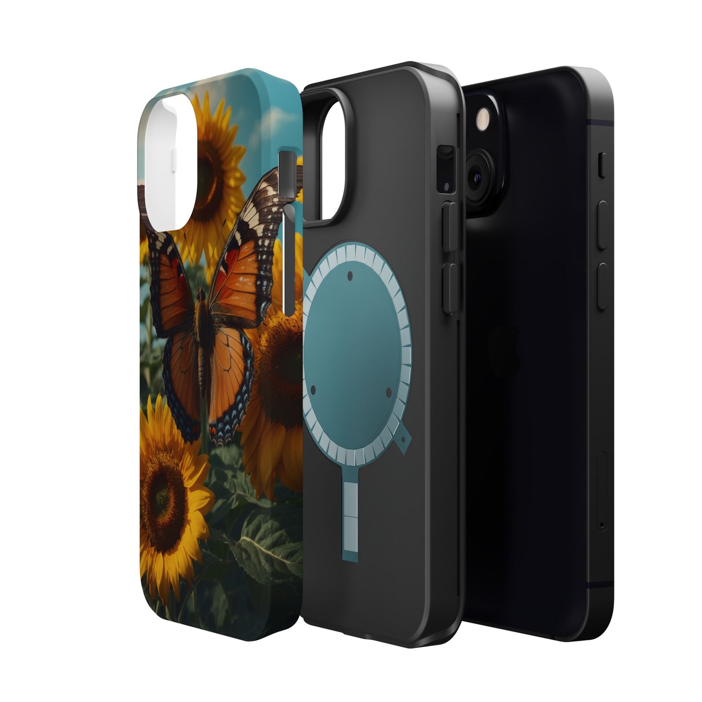 Vibrant Butterfly & Sunflower – MagSafe iPhone Case