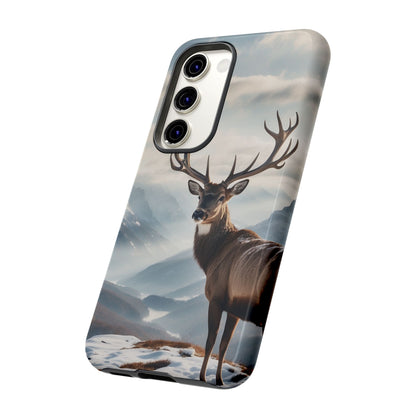 Alpine Majesty: Stag in Snow – Samsung Galaxy Case