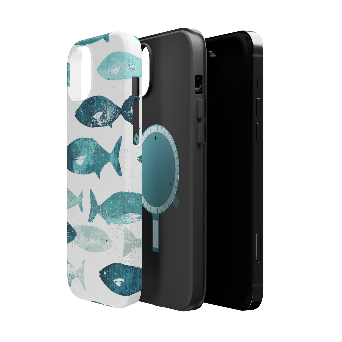 Vintage Blue Fish Print - MagSafe iPhone Series Case