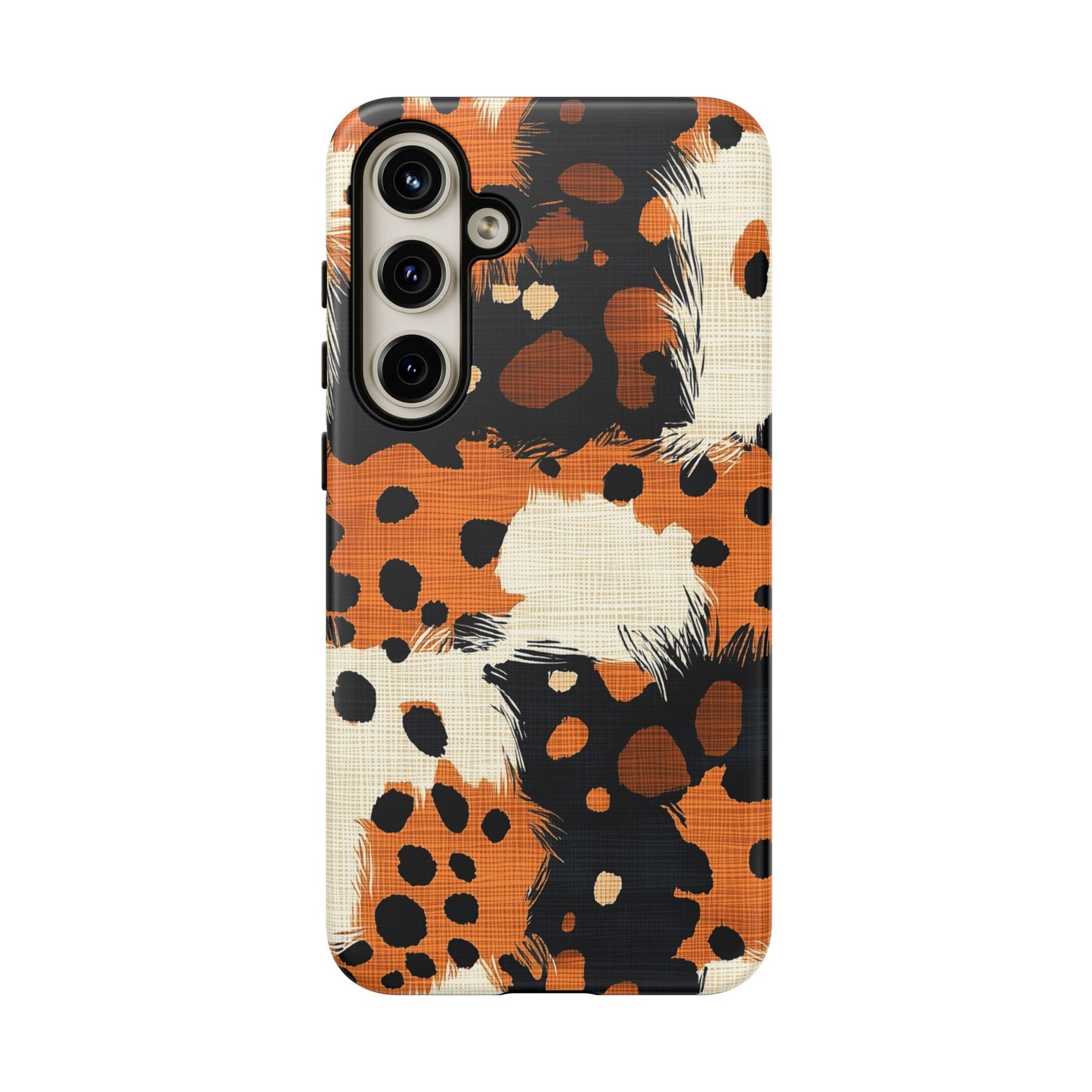 Cheetah Plaid Samsung Case – Brown & Black Pattern