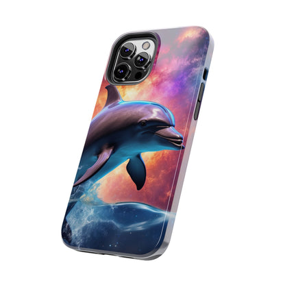 Cosmic Dolphin Galaxy Art - iPhone Case