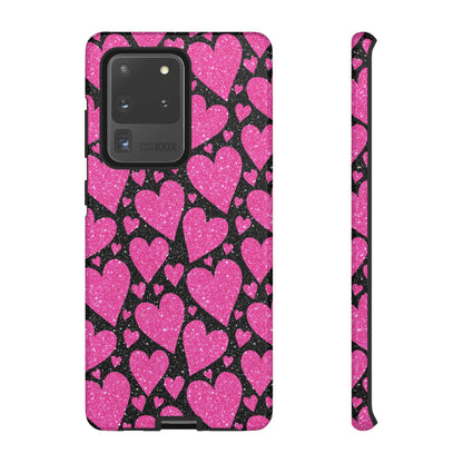 Glitter Hearts Samsung Galaxy Case