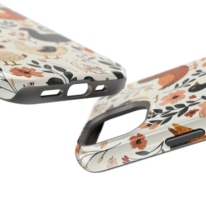 MagSafe iPhone Case: Vintage Duck – Floral & Leaf Design