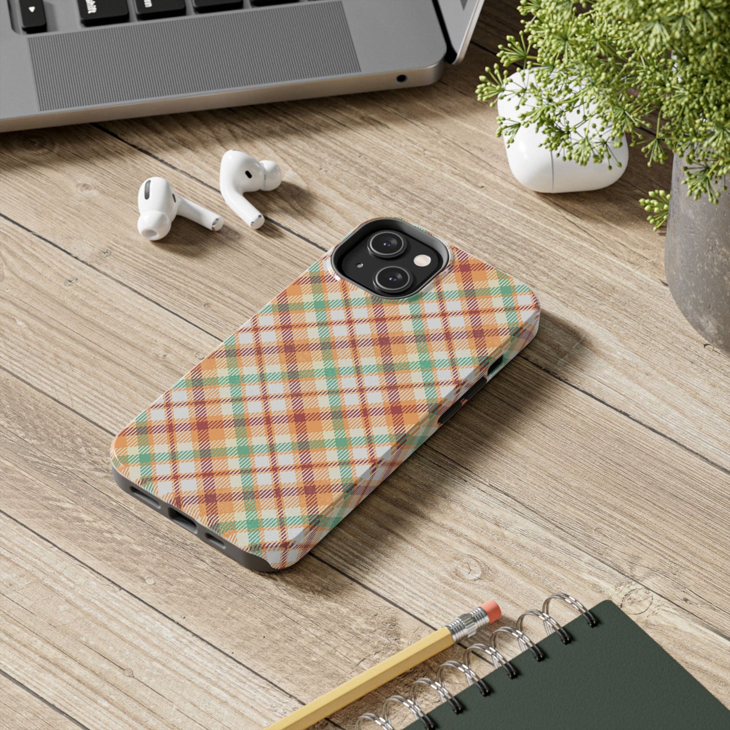 iPhone Case - Autumn Harvest Plaid Design