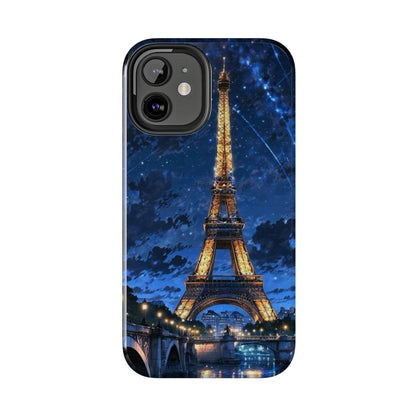 iPhone Case - Eiffel Tower Under Starlit Sky Design