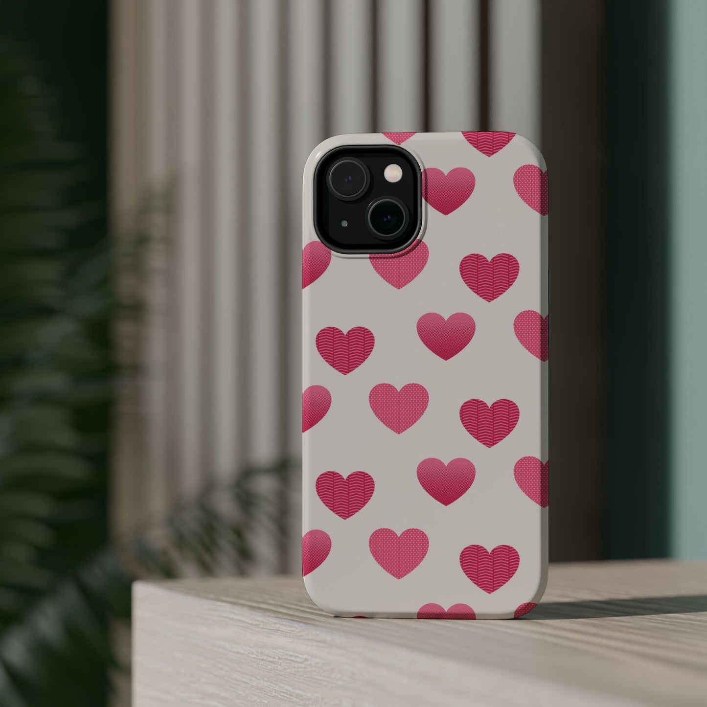 Textured Hearts MagSafe iPhone Case