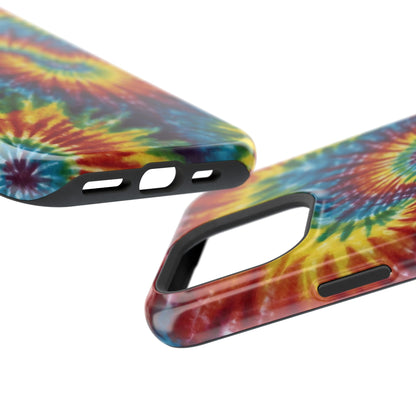 Retro Rainbow Tie-Dye MagSafe Case – Swirl Design