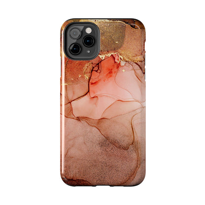 Ruby Red Marble Samsung Galaxy Case - Elegant Red Marble with Gold Accents