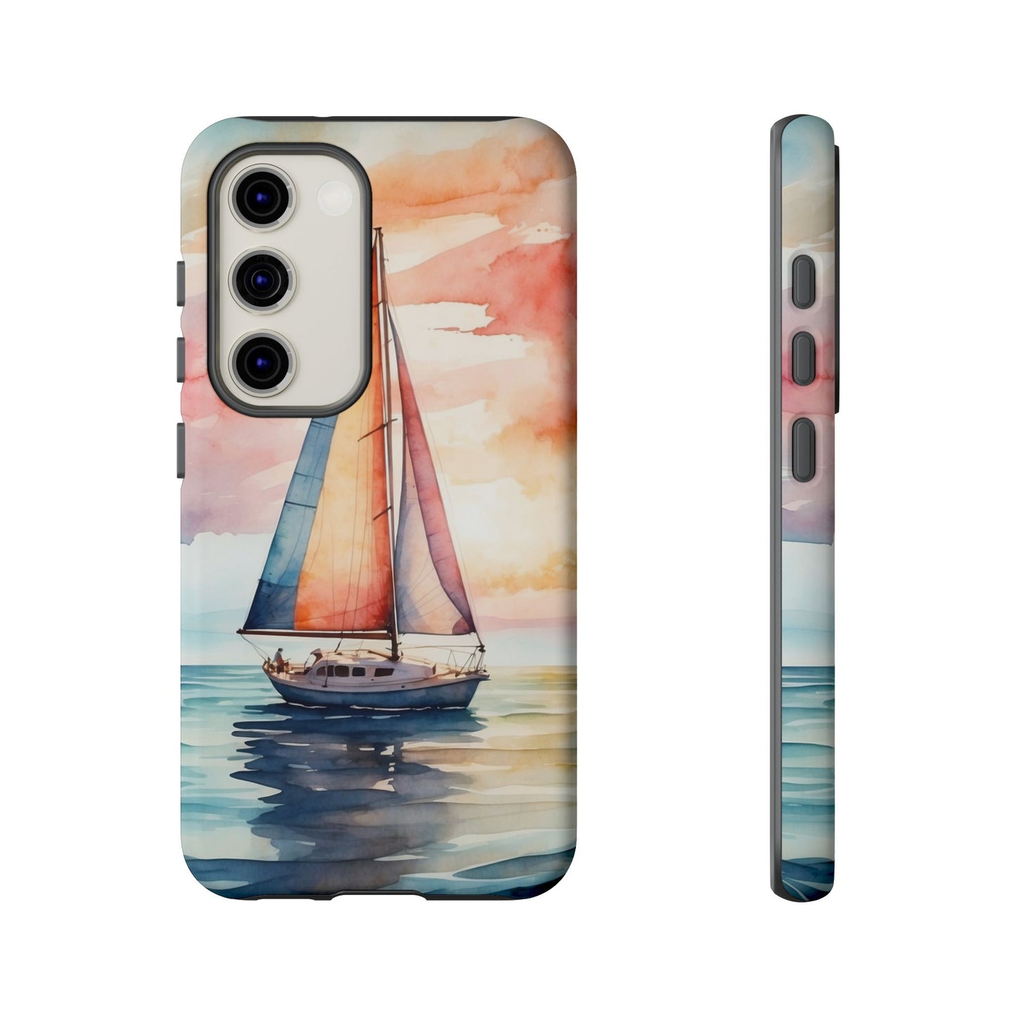 Sailboat Sunset Samsung Galaxy Case – Vibrant Watercolor Design