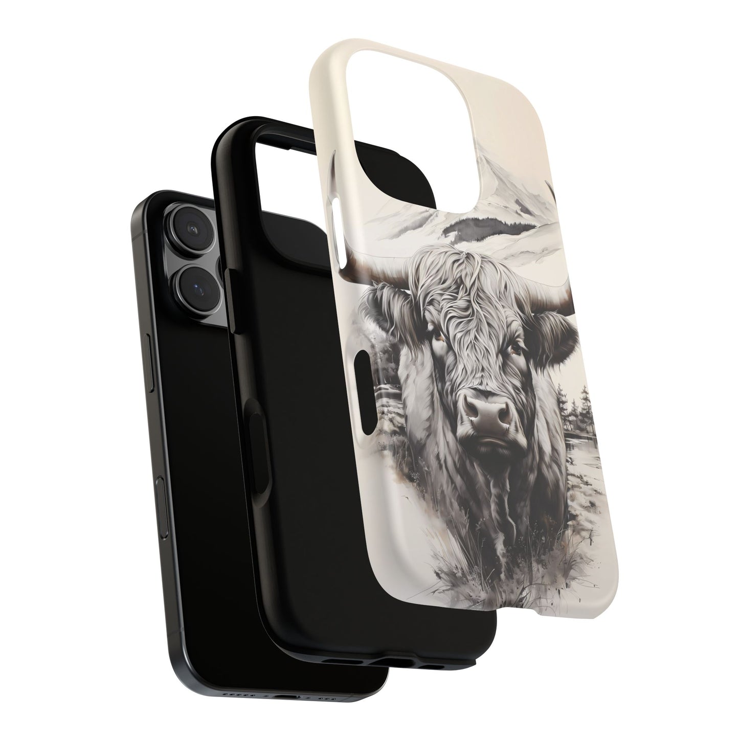 Western Highland Cow Case | Durable Farmhouse Design