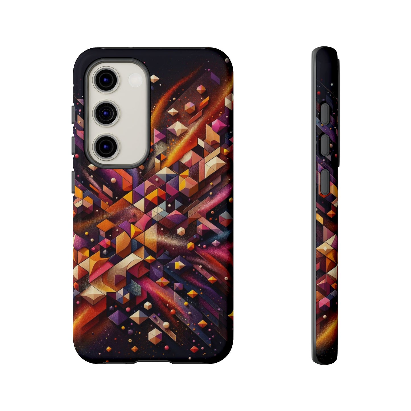 Vibrant Geometric Case | Futuristic Cosmic Art