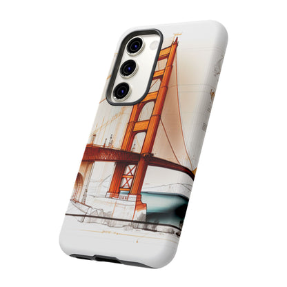 Golden Gate Bridge Samsung Galaxy Case - Architectural Sketch Design