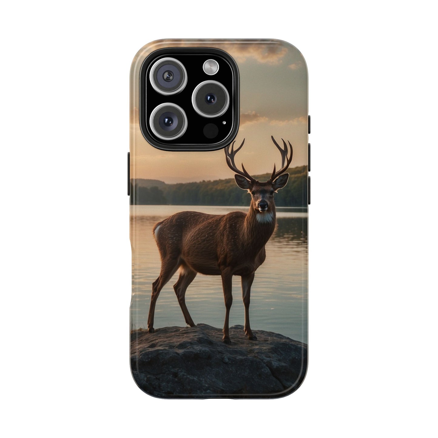 Majestic Stag at Sunset – iPhone Case