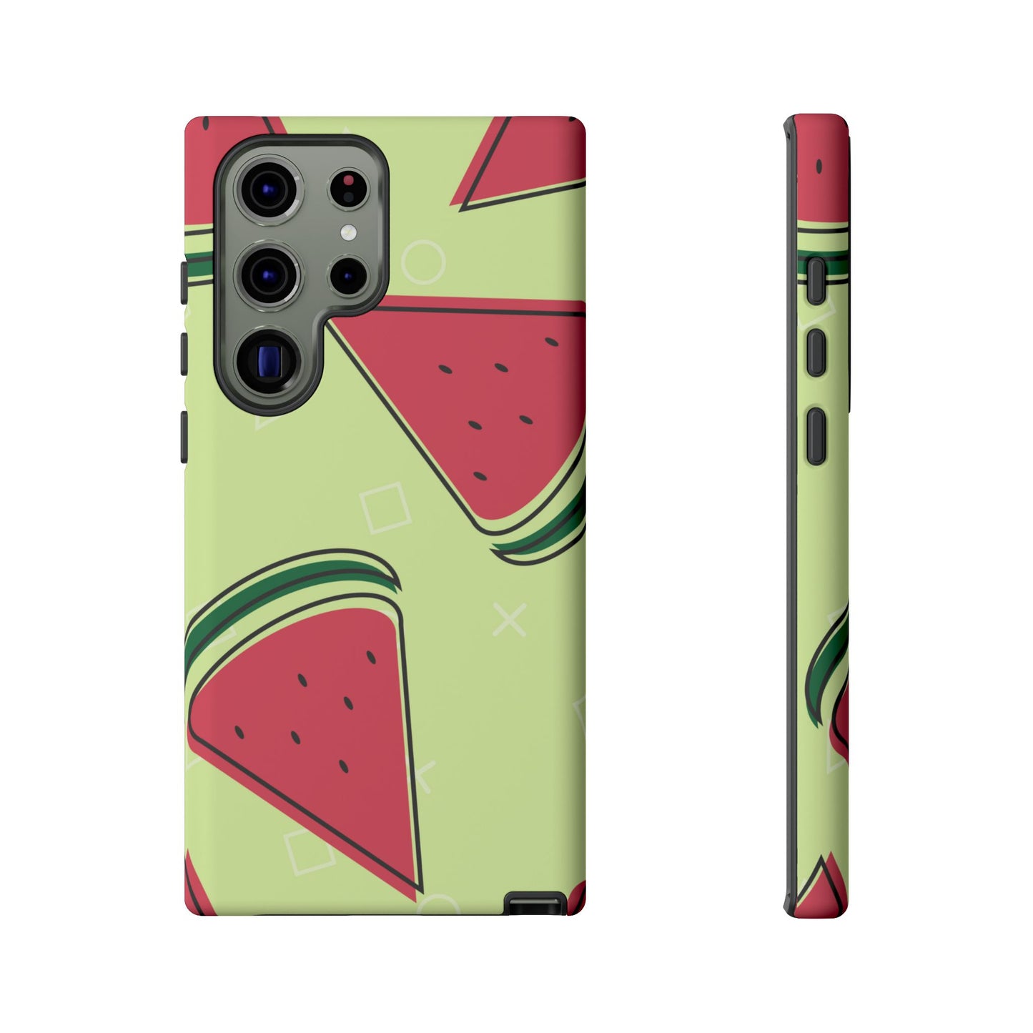 Watermelon Slice Samsung Galaxy Case – Fresh & Fun Design with Retro Geometric Pattern