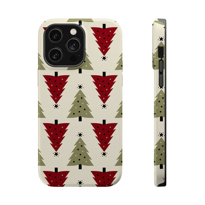 Retro Christmas Trees Pattern - MagSafe iPhone Series Case