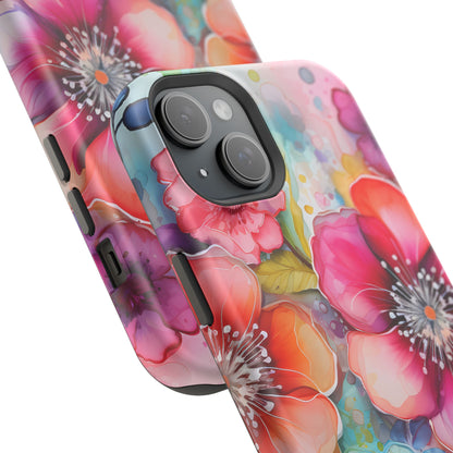 Vibrant Watercolor Floral Garden - MagSafe iPhone Series Case