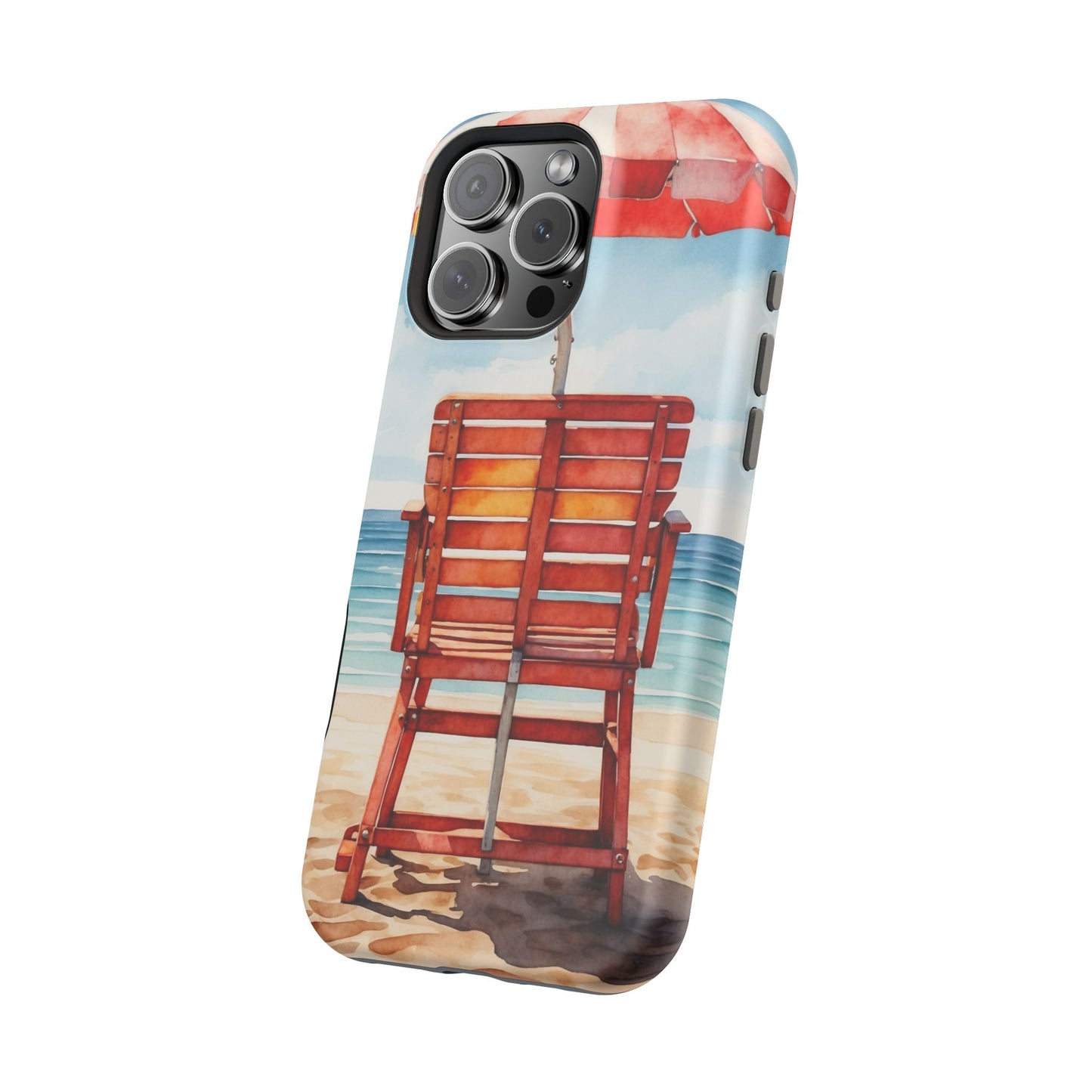 Beachfront Sunset Lounge MagSafe iPhone Case – Rearview Edition