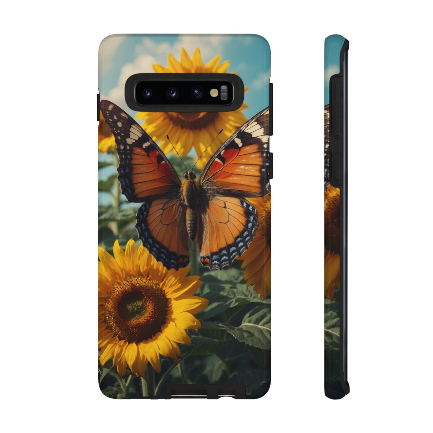 Vibrant Butterfly & Sunflower – Samsung Galaxy Case