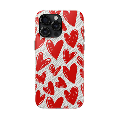 iPhone Case: Whimsical Heart Doodle