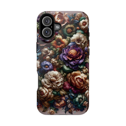 Floral Elegance MagSafe Compatible iPhone Case – Protective Dual-Layer Design with Vibrant Full-Wrap Print