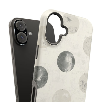 Vintage Polka Dot MagSafe iPhone Case - Neutral Retro Protective Cover