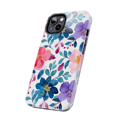 Mystic Bloom – iPhone Case with Elegant Watercolor Floral Design