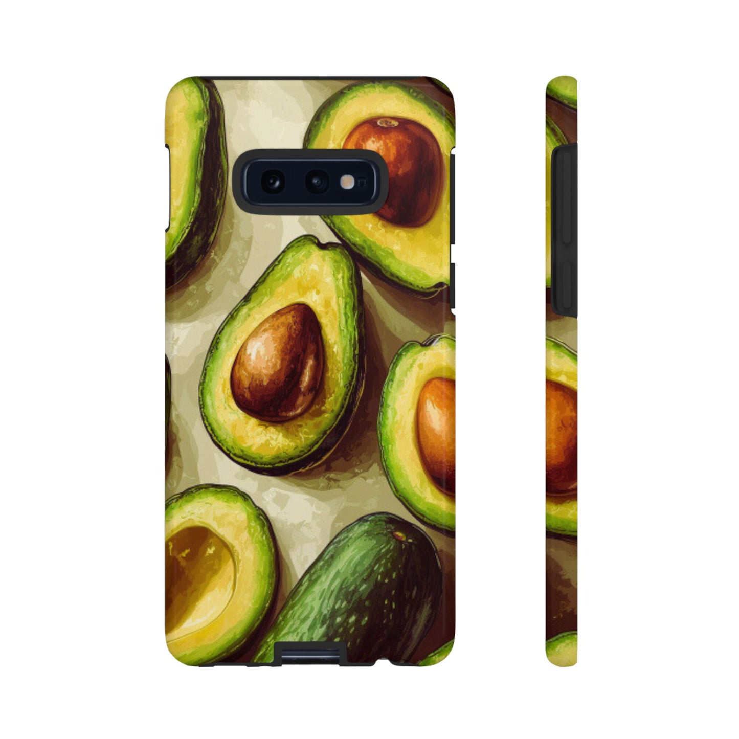 Realistic Avocado Samsung Galaxy  Case – Detailed Green Fruit Design, Shockproof Protection