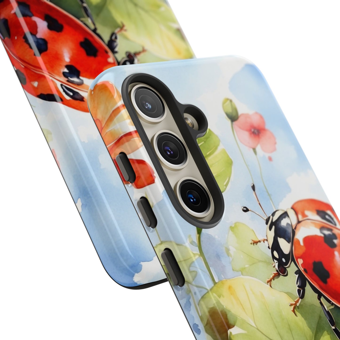 Watercolor Ladybug & Poppy Fields - Samsung Galaxy Case