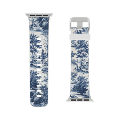 Vintage Charm Blue Toile Apple Watch Band