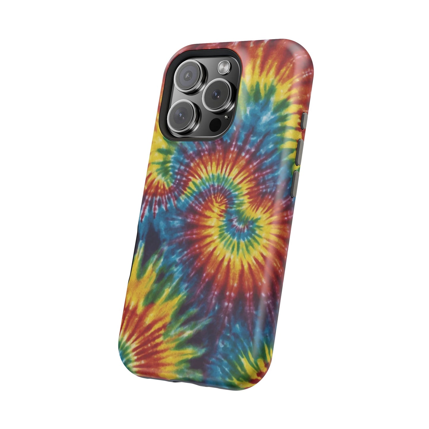 Retro Rainbow Tie-Dye MagSafe Case – Swirl Design