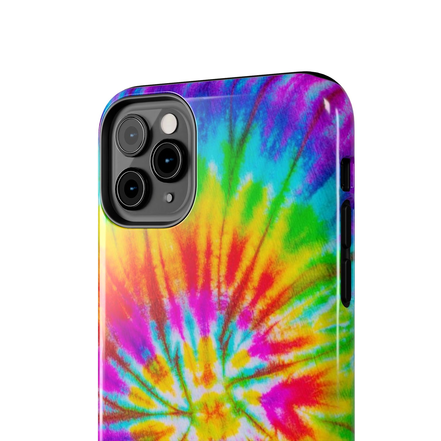 Rainbow Spiral Tie-Dye iPhone Case – Bright & Retro Design