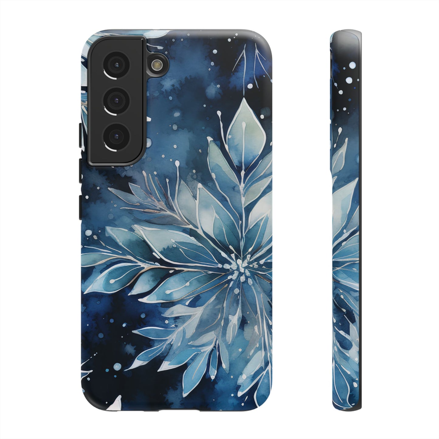 Winter’s Embrace – Blue Snowflake Samsung Galaxy Case