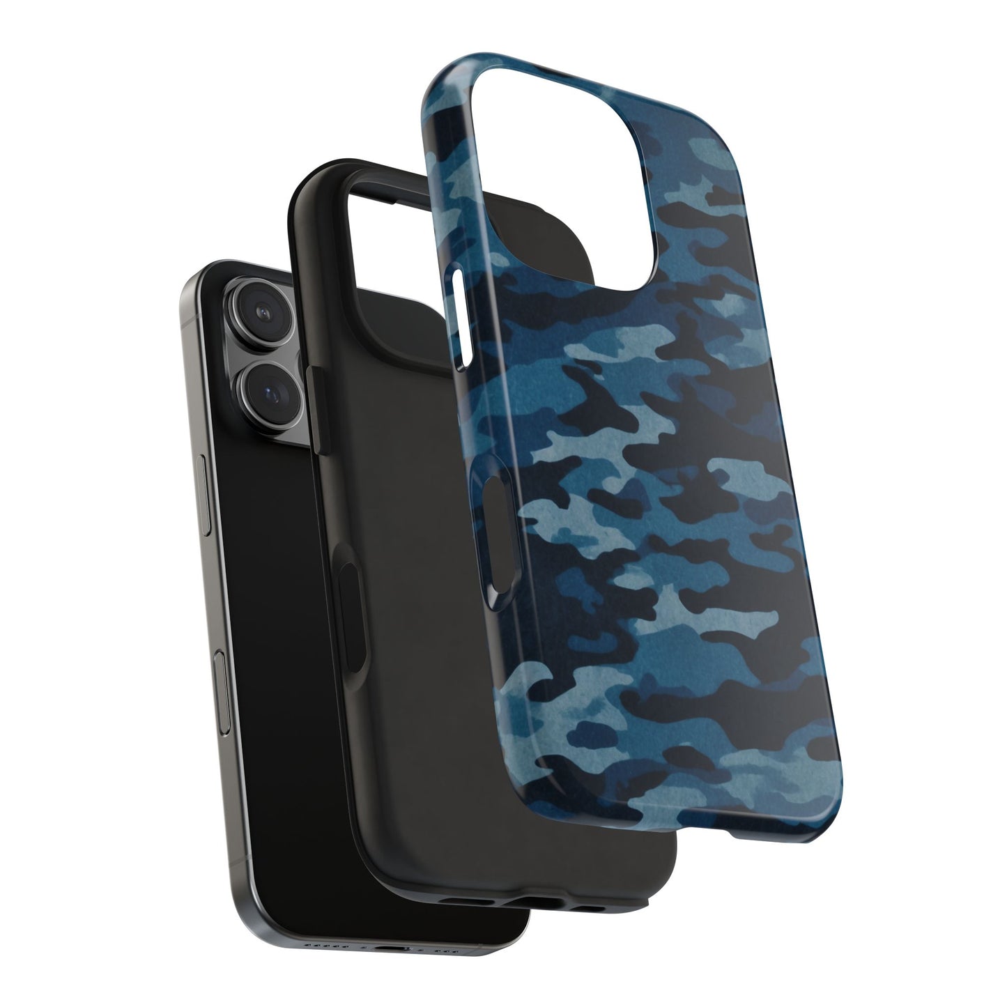 Dark Blue Camouflage – Stylish and Durable iPhone Case for Everyday Use