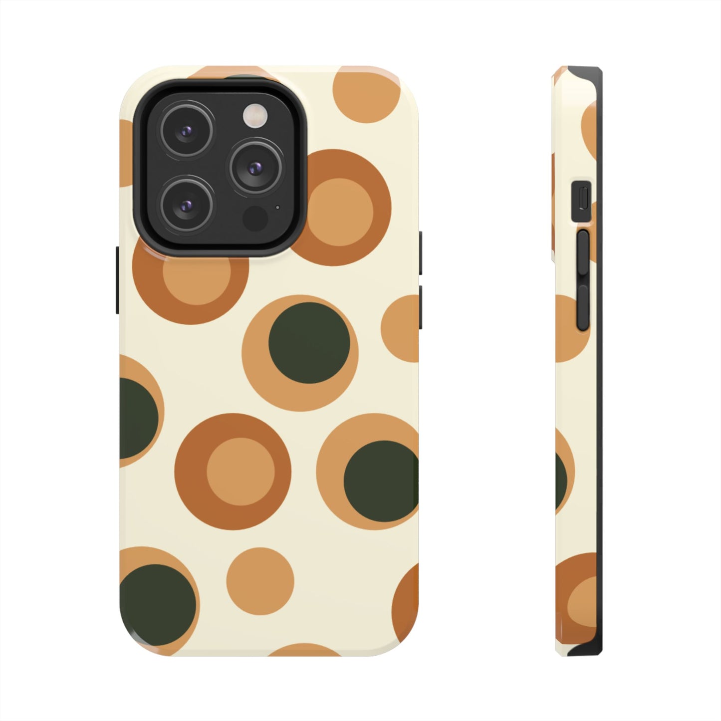 Retro Earthy Circles - iPhone Case