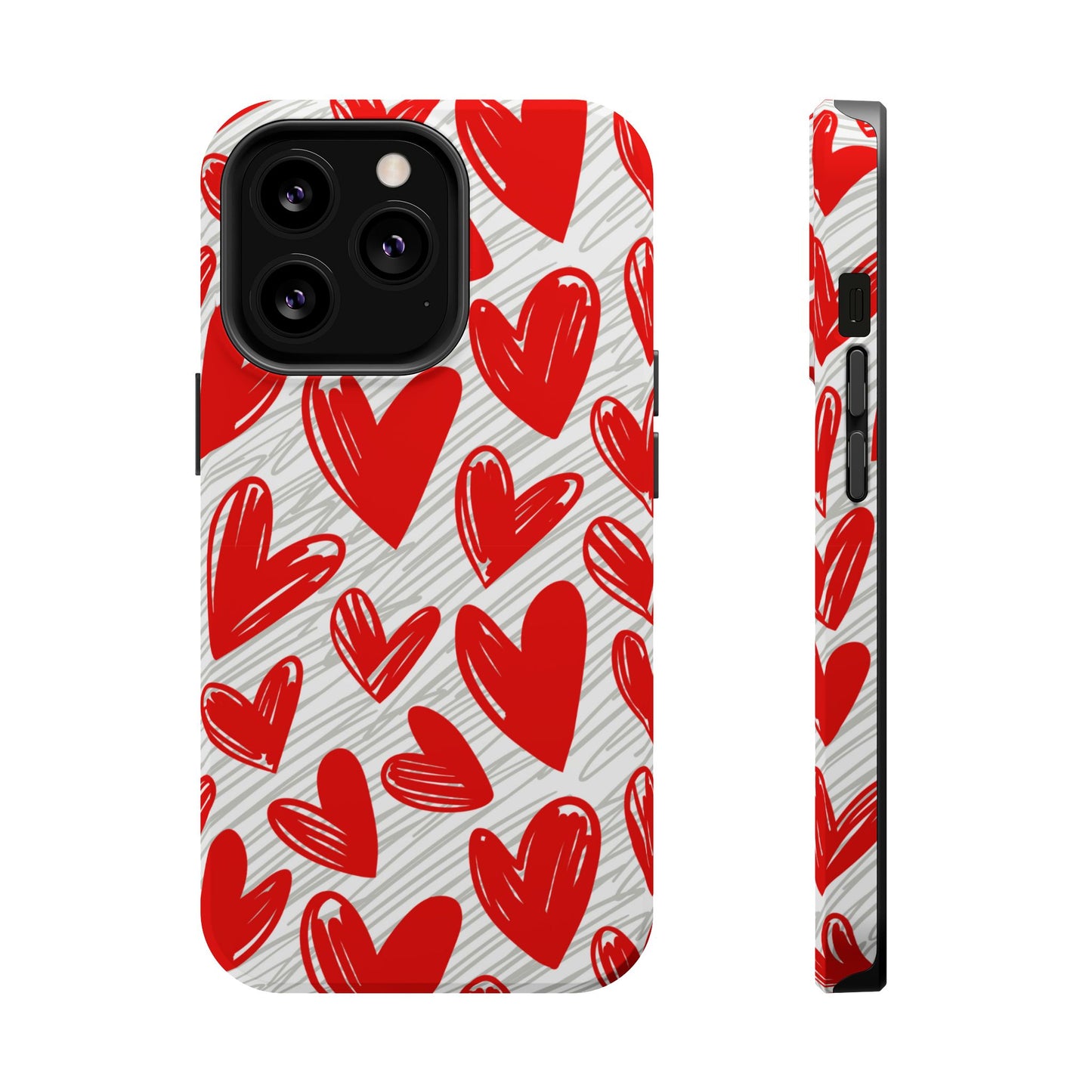 MagSafe Case: Whimsical Heart Doodle