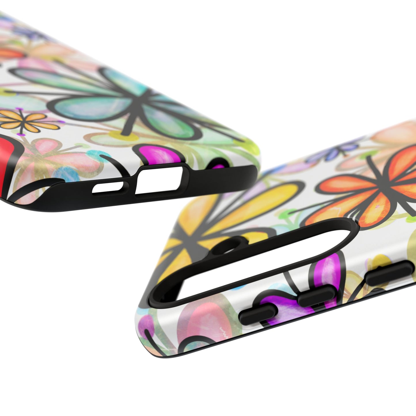 Retro Floral Pop Samsung Galaxy Case – Ultra-Slim Design, High-Gloss Finish