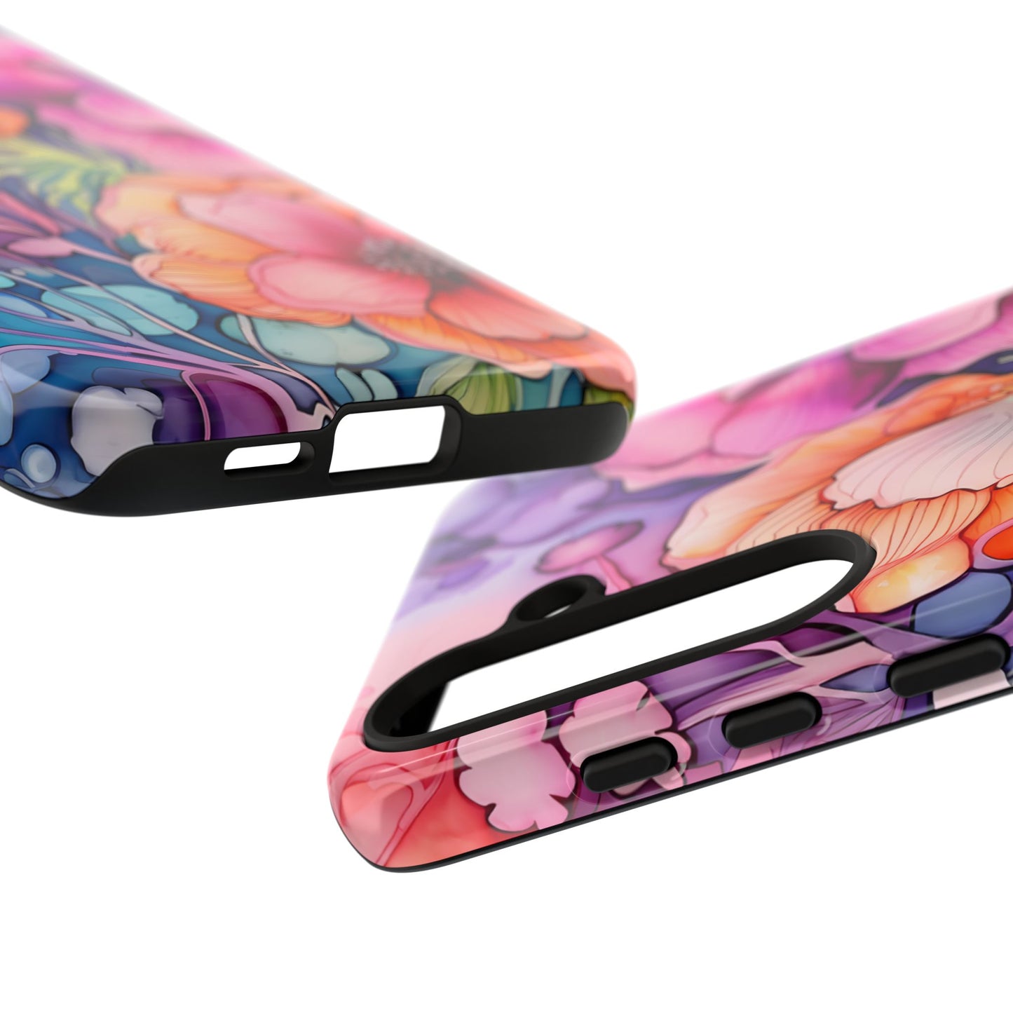 Bright Watercolor Floral Splash iPhone Series Case – Bold Artistic Design