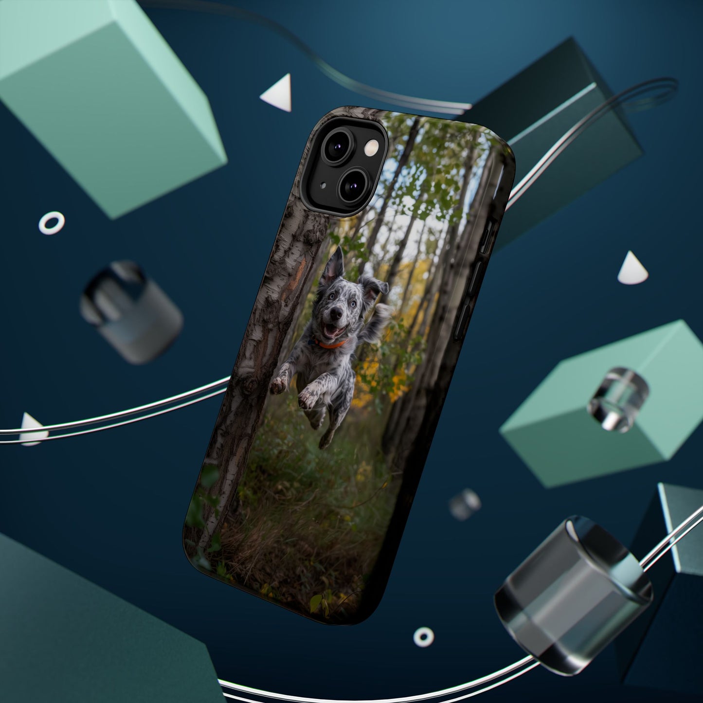 Happy Forest Dog MagSafe iPhone Case – Nature-Inspired Protective Cover