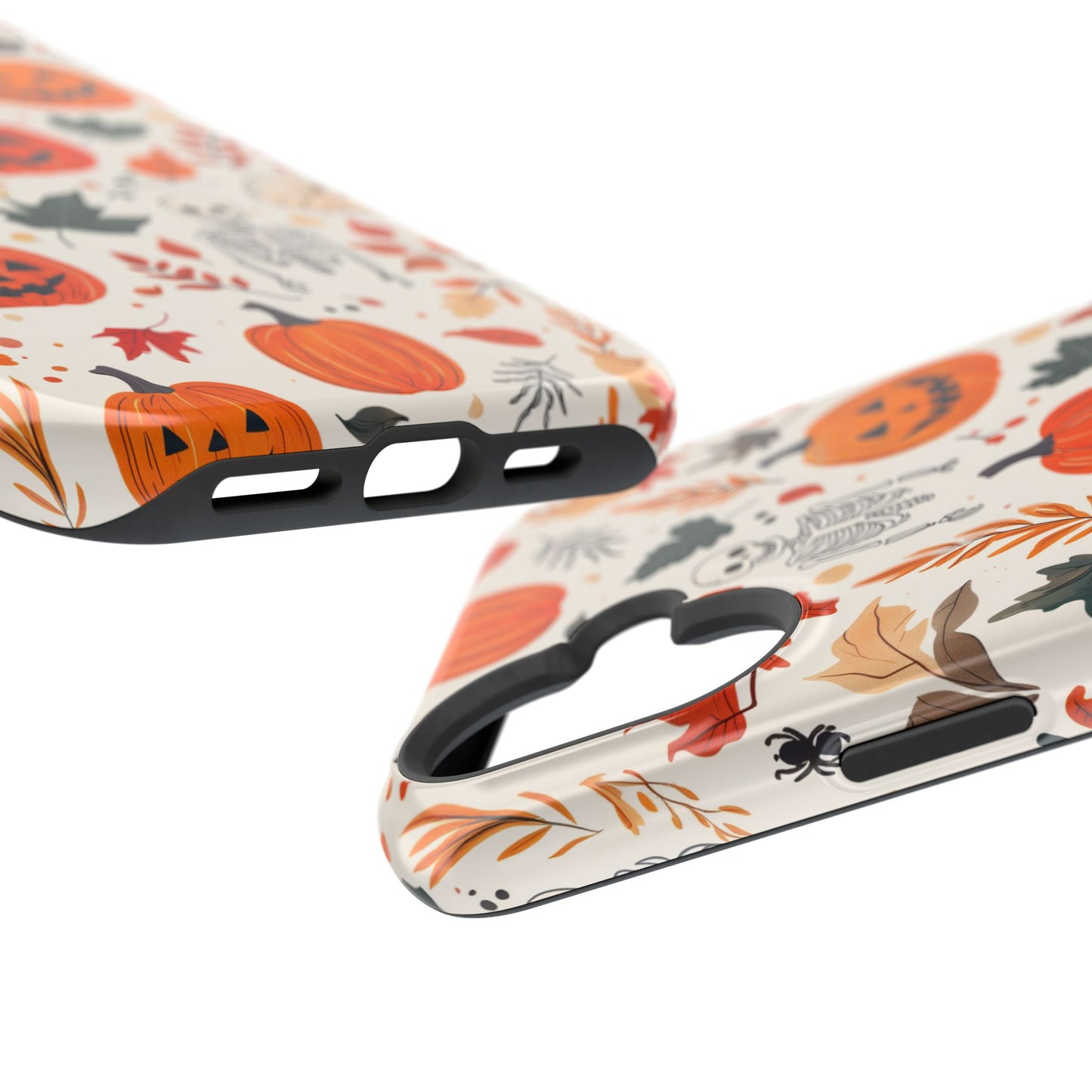 Halloween Pumpkin & Skeleton MagSafe iPhone Case – Spooky Autumn Design