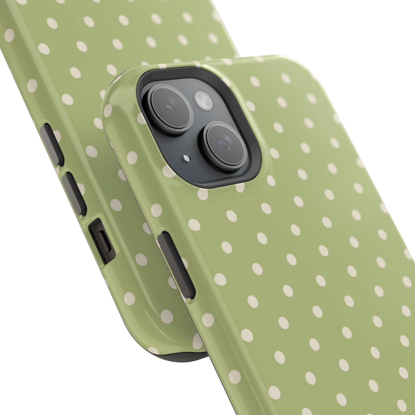 Sage Green Polka Dots – MagSafe iPhone Case