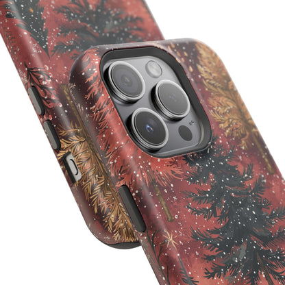 Rustic Red Winter Forest - MagSafe iPhone Series Case